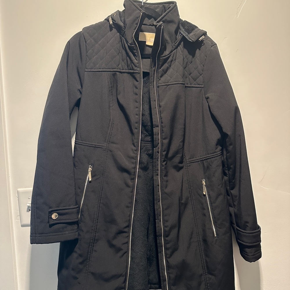 Black and gold Michael Kors coat